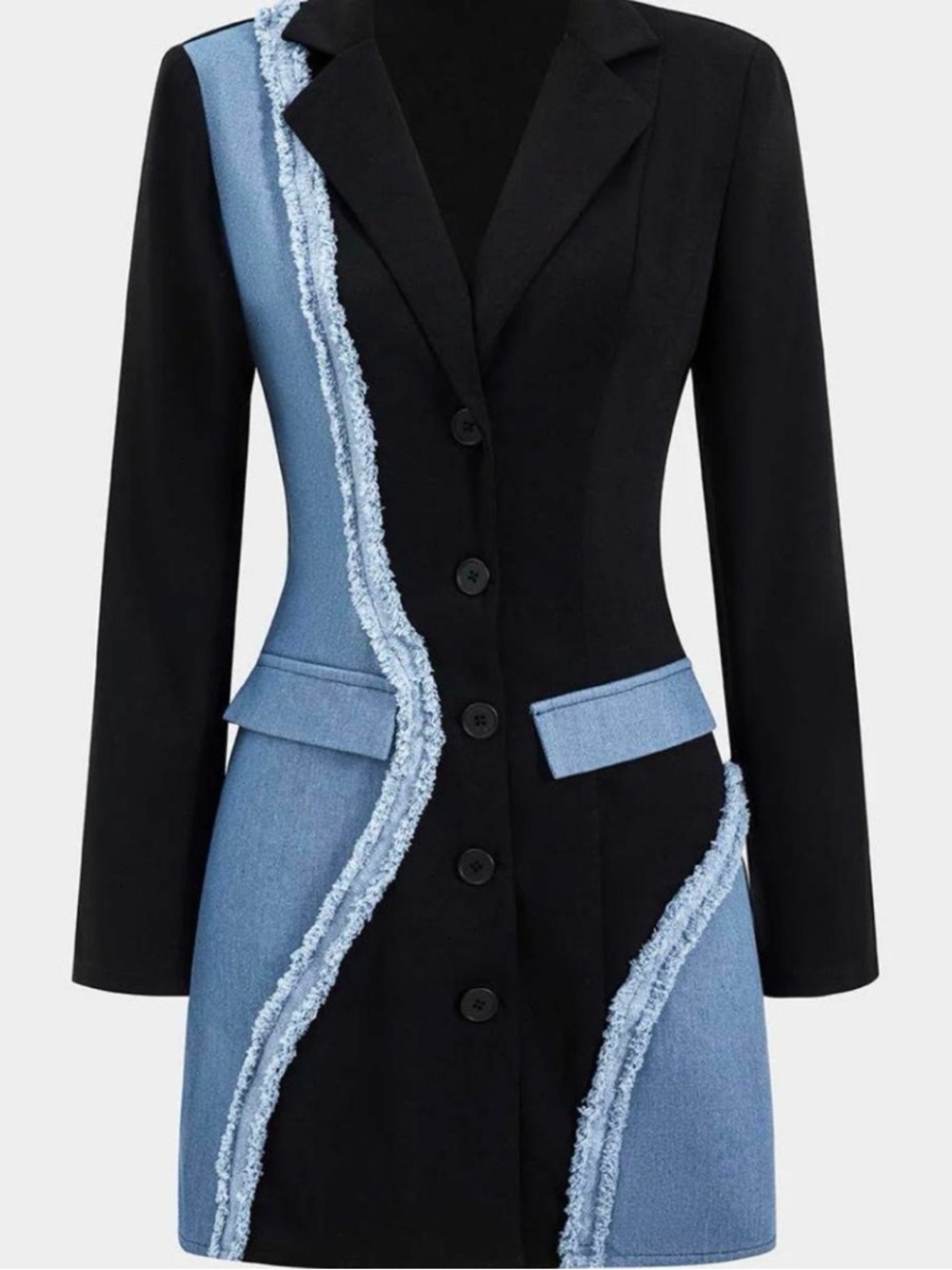 Micas blazer denim mini dresss